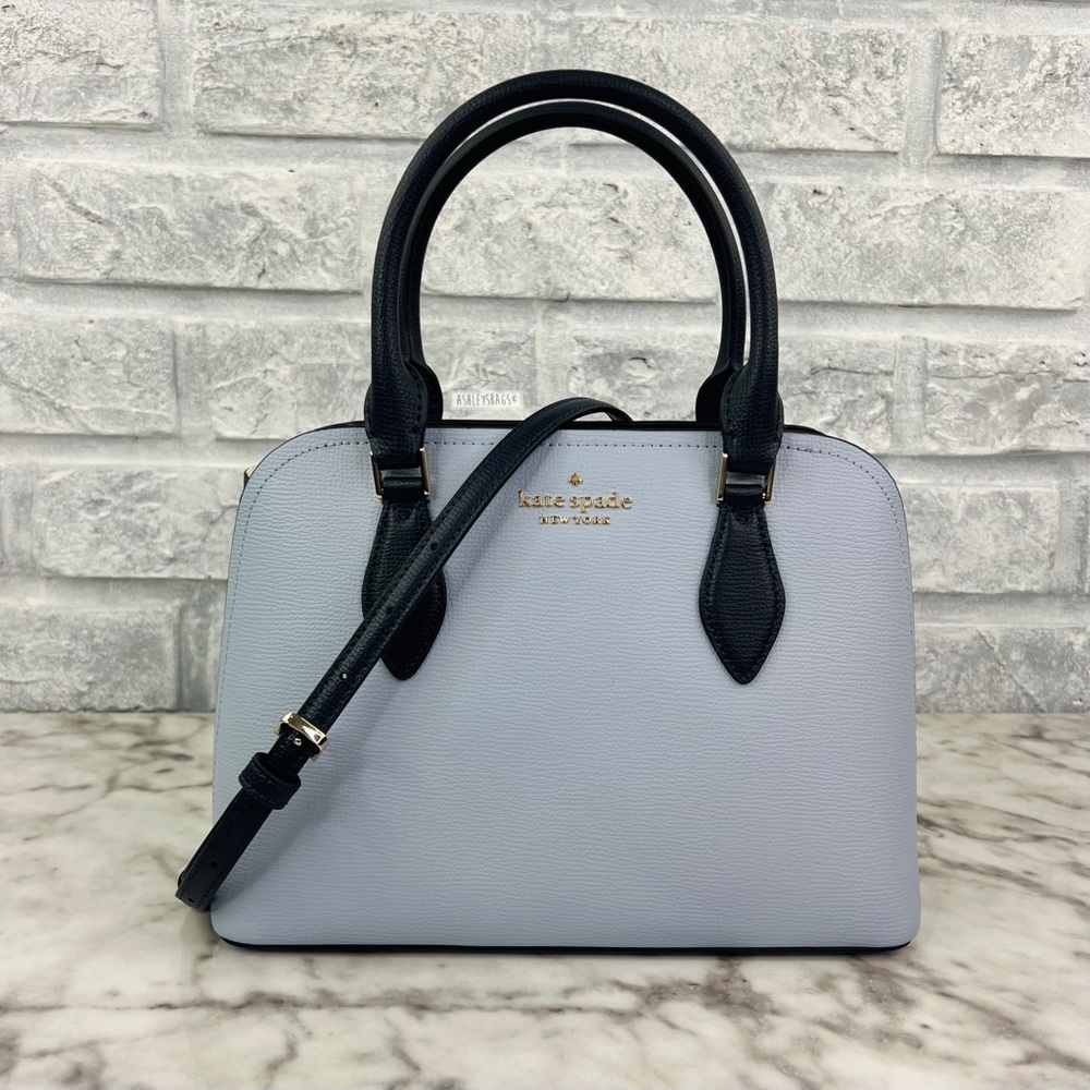 Kate Spade Darcy Colorblock Small Satchel Crossbody In Pale Hydra Blue